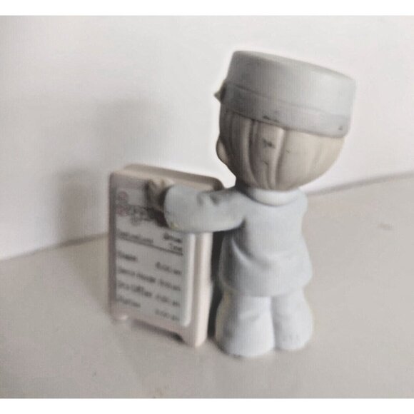 Two Vintage Precious Moments Sugar Land Theme Figurines 1995 Cat & Sign Holder - Picture 6 of 15